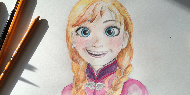 Anna van Frozen / tekenen